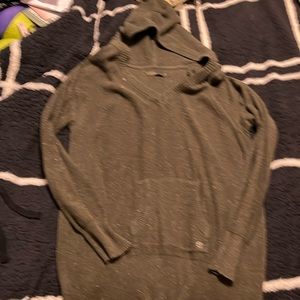 Prana green hooded sweater